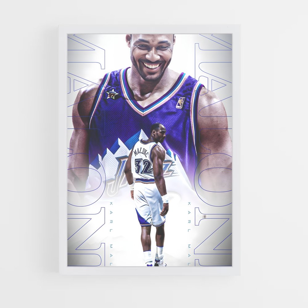 Poster Karl malone – affiche Basketball (vue 3)